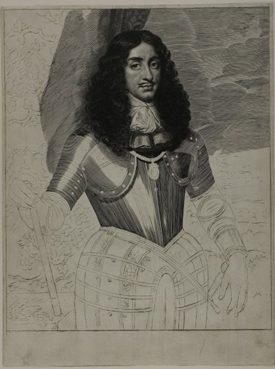 Karel II., anglický král od Cornelis van Dalen II