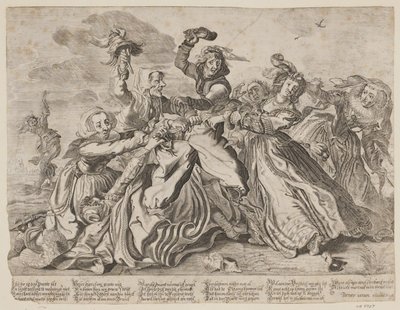 Seven women fighting for a man