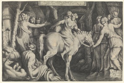 Přelet Cloelie nad Tiberou Cloelia (název na objektu) od Cornelis van Kittensteyn