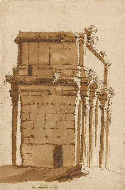 Oblouk Septimia Severa, Řím od Cornelis van Poelenburgh