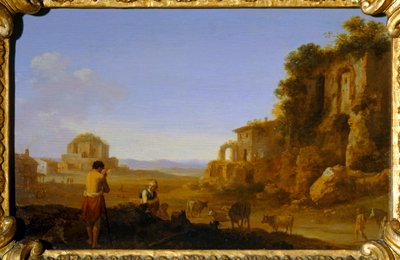Zřícenina císařského paláce a chrámu Minerva Medica v Římě od Cornelis van Poelenburgh or Poelenburch