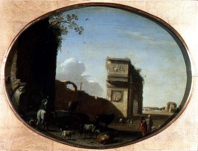 Ruiny Říma od Cornelis van Poelenburgh or Poelenburch