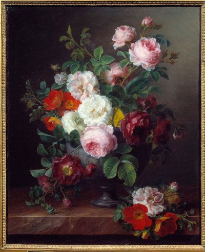 Malba květinových váz od Crow Van Spaendoncka (1756-1840) 1806 Lyon, Muzeum výtvarných umění od Cornelis van Spaendonck