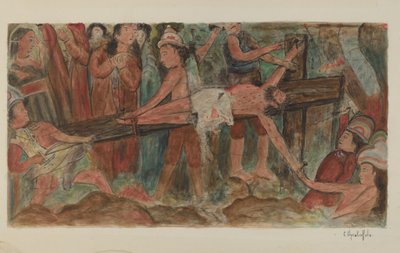 „Křížová cesta“ č. 11. „Ježíš je přibit na kříž od Cornelius Christoffels