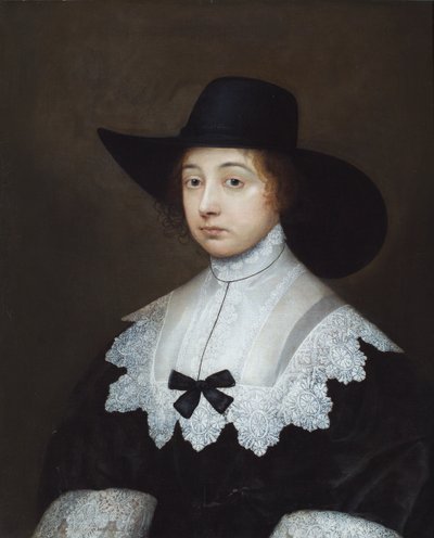 Portrét Dorothy Sydney, hraběnky z Leicesteru (olejomalba) od Cornelius I Johnson