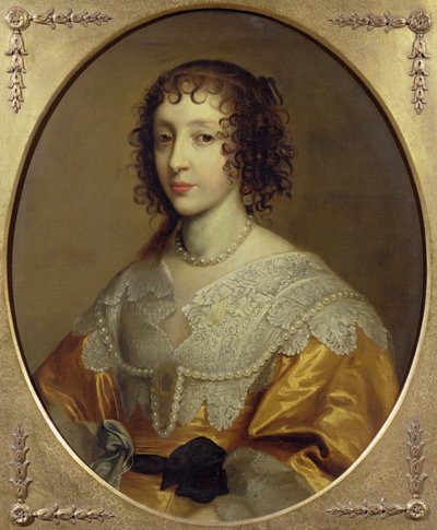 Portrét Henrietty Marie (1609-69), královny manželky Karla I. Velké Británie a Irska od Cornelius Janssen van Ceulen
