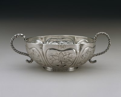 Miska na brandyvinu, 1696-1731 (stříbrná) od Cornelius Kierstede