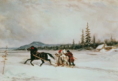 Habitants Sleighing, c.1855 od Cornelius Krieghoff