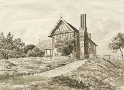 Betley - Farmhouse: kresba perem a sépií, říjen 1820 (kresba) od Cornelius Varley