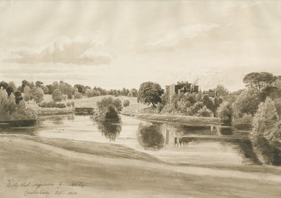 Betley Hall: sépiová kresba, říjen 1820 od Cornelius Varley