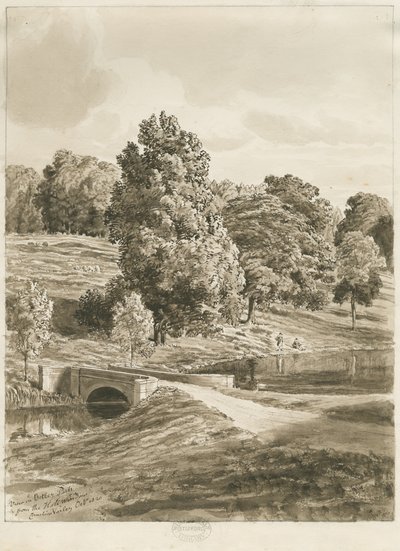 Betley Park: sépiová kresba, říjen 1820 (kresba) od Cornelius Varley