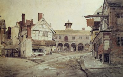 Market Place, Hereford, 1803 od Cornelius Varley