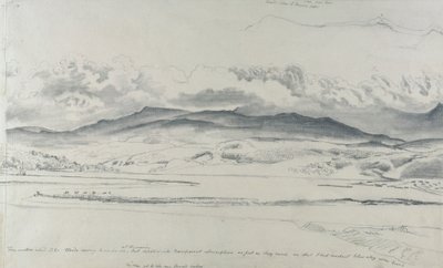 Horské panorama ve Walesu, Cader Idris od Cornelius Varley