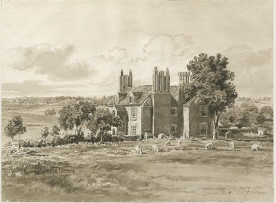 Oaken - Farm House: sépiová kresba, 5. srpna 1820 (kresba) od Cornelius Varley