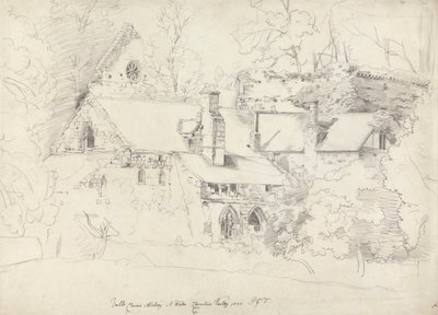 Valley Cross Abbey, Denbighshire od Cornelius Varley