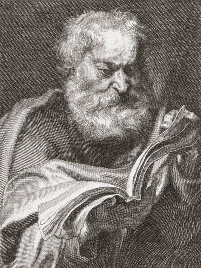 Apoštol Tomáš, Pochybující Tomáš, portrét. od Cornelius van Caukercken