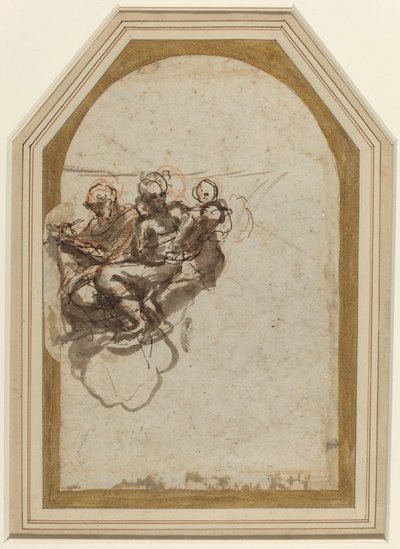 Svatý Matouš a svatý Jeroným [verso] od Correggio