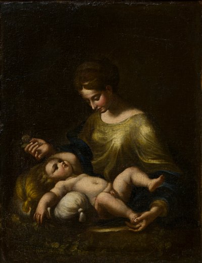 Madona s dítětem, kolem 1509-34 (olej na plátně) od Correggio