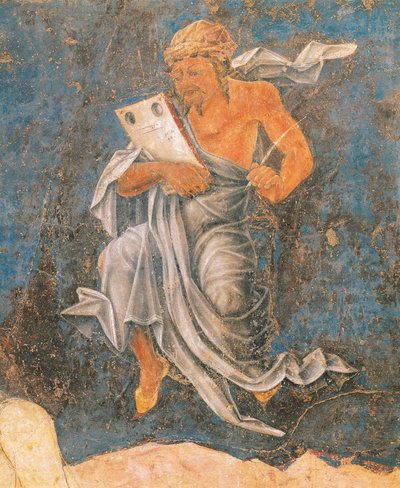 Dean, detail z Virgin of Sign, scéna z měsíce srpna, připisovaná Cosimo Tura od Cosimo (attr. to) Tura