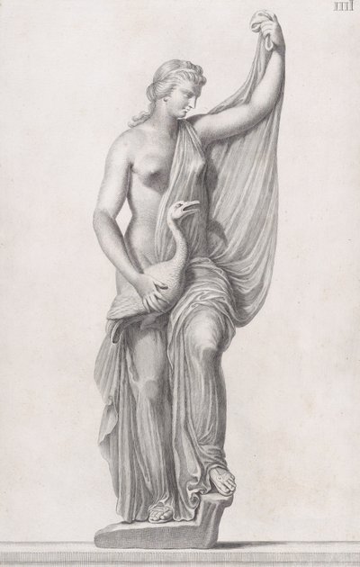 Socha Ledy a labutě, 1734 od Cosimo Mogalli