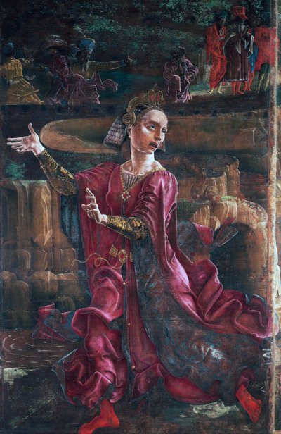 Princezna, detail ze Svatého Jiří a princezny (nebo Svatého Jiří a draka) od Cosimo Tura