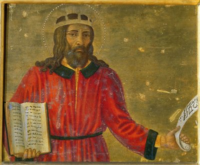 Král David Predella Panel oltářního obrazu. od Cosimo di Lorenzo Rosselli