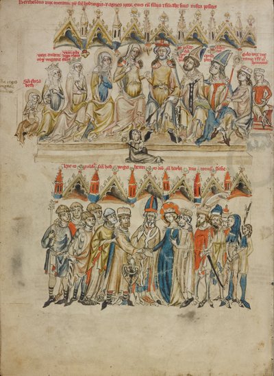 Rodina Bertholda VI; Svatba Svaté Hedviky a Heinricha od Court workshop of Duke Ludwig I of Liegnitz and Brieg