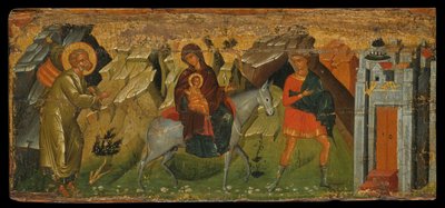 Útěk do Egypta (vaječná tempera na panelu) od Cretan School