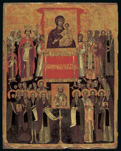 Obnova ikon (vaječná tempera na panelu) od Cretan School