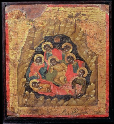 Sedm spáčů z Efesu (tempera na panelu) od Cretan School