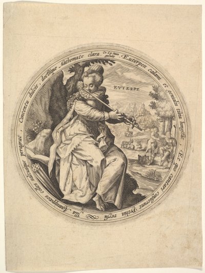 Euterpe, z Múz. od Crispijn de Passe I