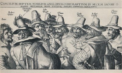 "The Gunpowder Plot Conspirators", 1605, 1904 od Crispijn de Passe I