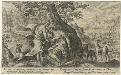 Apollo a Hyacinthus Metamorfosen van Ovidius (název série) od Crispijn van de Passe (I)