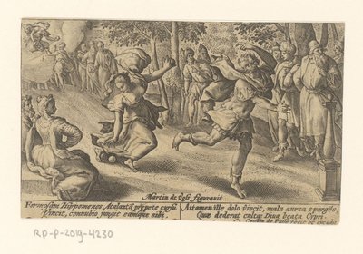 Atalanta a Hippomenes Metamorfosen van Ovidius (název série) Metamorphose (název série) od Crispijn van de Passe (I)