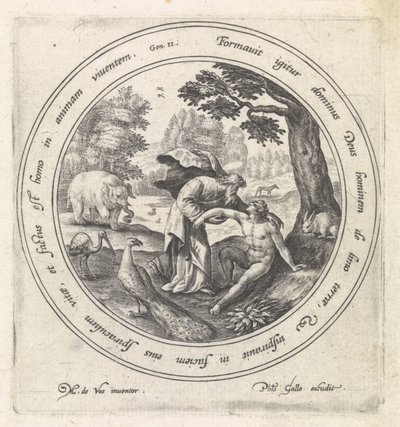 Stvoření Adama Historie Adama a Evy (název série) od Crispijn van de Passe (I)