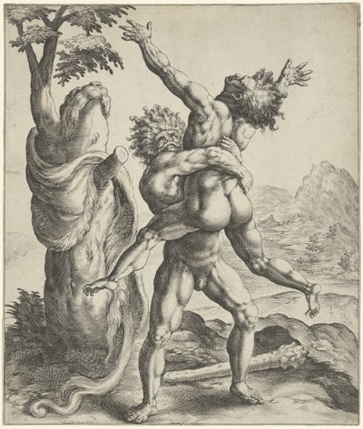 Herkules zápasí s Antaeem od Crispijn van de Passe (I)