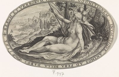 Minerva Bohové a bohyně zapojení do soudu v Paříži (název série) od Crispijn van de Passe (I)