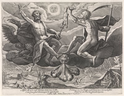 Severní vítr Boreas (název na objektu) The Four Winds (název série) od Crispijn van de Passe (I)