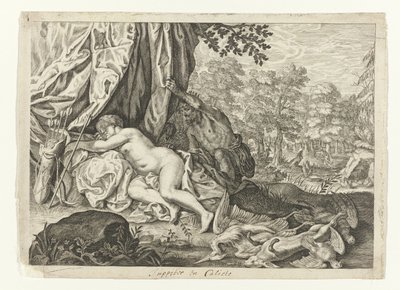 Jupiter a Callisto Metamorfosen van Ovidius (název série) od Crispijn van de Passe (II) (attributed to)