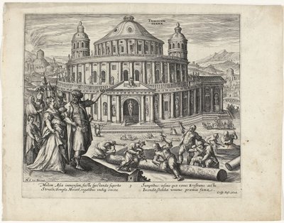 Dianin chrám v Efezu Sedm divů světa (název série) od Crispijn van de Passe (II) (attributed to)