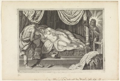 Apollo a Merkur navštíví Chione Metamorfosen van Ovidius (název série) od Crispijn van de Passe (II)