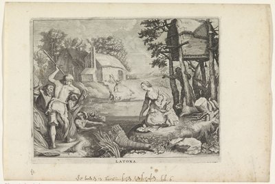 Leto (Latona) promění Lyciany v žáby Metamorfózy Ovidia (název série) od Crispijn van de Passe (II)
