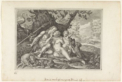 Venuše varuje Adonise Metamorfózy Ovidia (název série) od Crispijn van de Passe (II)