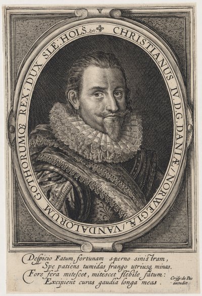 Kristián IV., dánský král od Crispijn van de Passe I