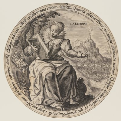 Clio, z knihy Múzy od Crispijn van de Passe I