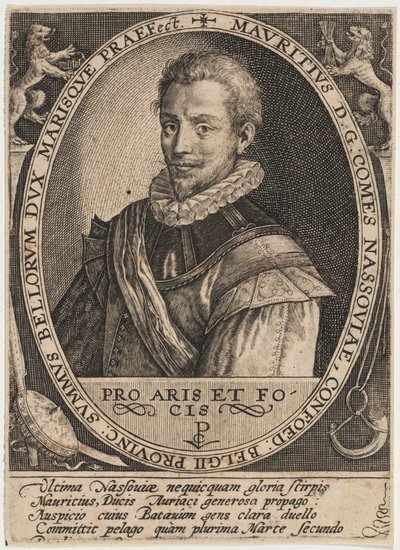 Maurice z Nassau, princ Oranžský od Crispijn van de Passe I
