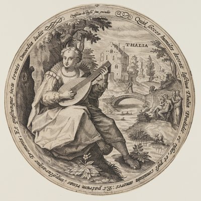 Terpsichore, z knihy Múzy od Crispijn van de Passe I