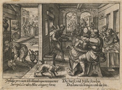 Banket s hudebníky, ca. 1600 od Crispijn van de Passe the Elder