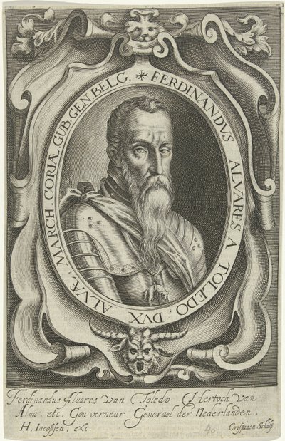 Portrét van Ferdinand Alvarez de Toledo, hertog van Alva od Crispijn van den Queborn