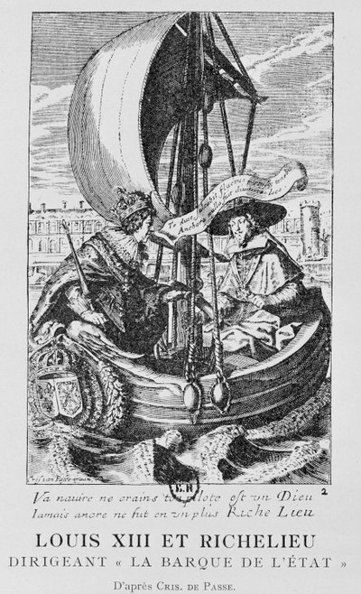 Louis XIII a Richelieu od Crispin I de (after) Passe